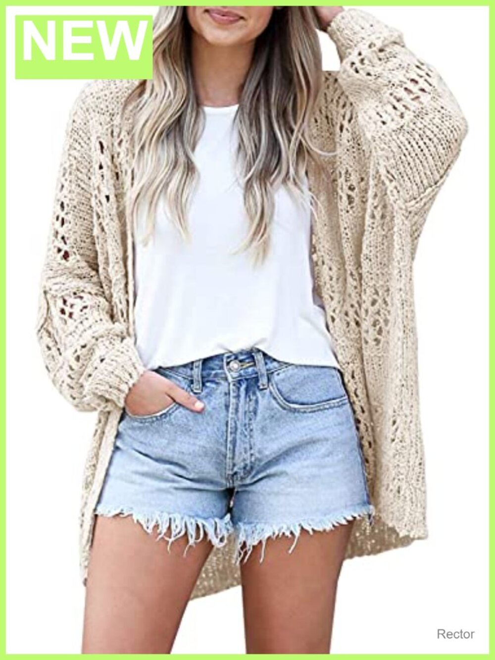 Crochet Cardigan Sweater Lightweight Summer Kimono Women's
